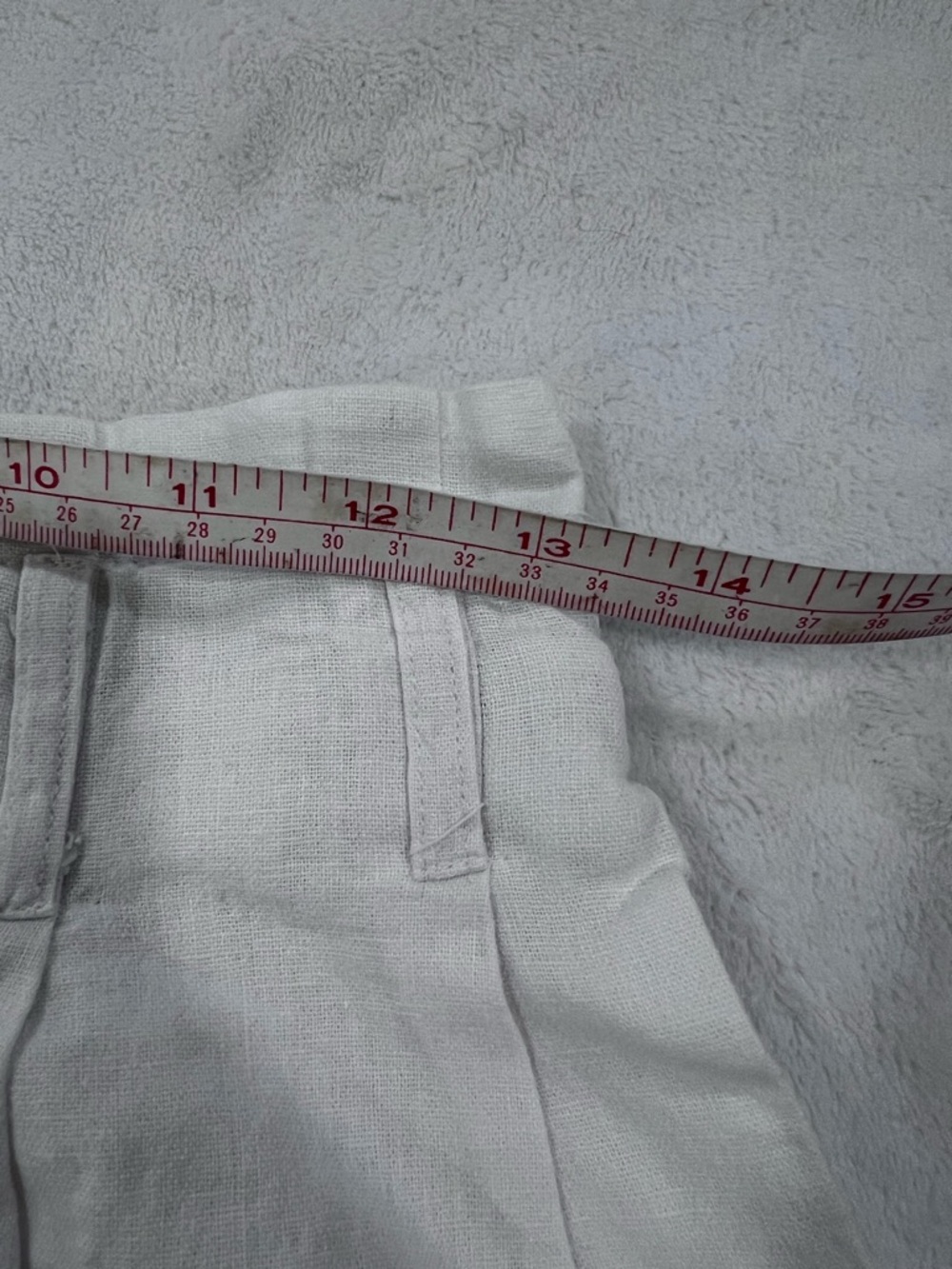 Coffee Bean White Linen Blend Wide Leg Pants Paperbag Waist Size M - Picture 8 of 13